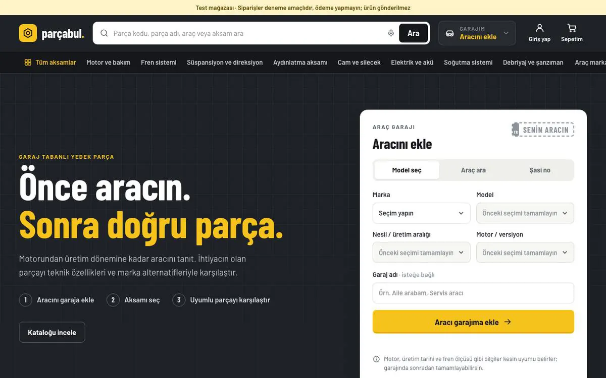 Atölye teması ile mağaza ön sayfası