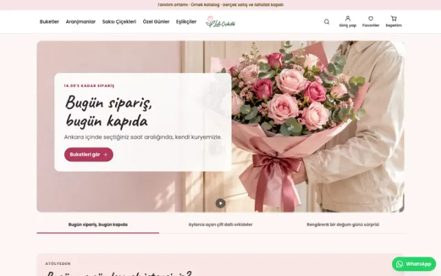 Lale Çiçekçilik ana sayfası