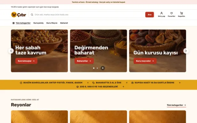 Çıtır Kuruyemiş & Baharat ana sayfası