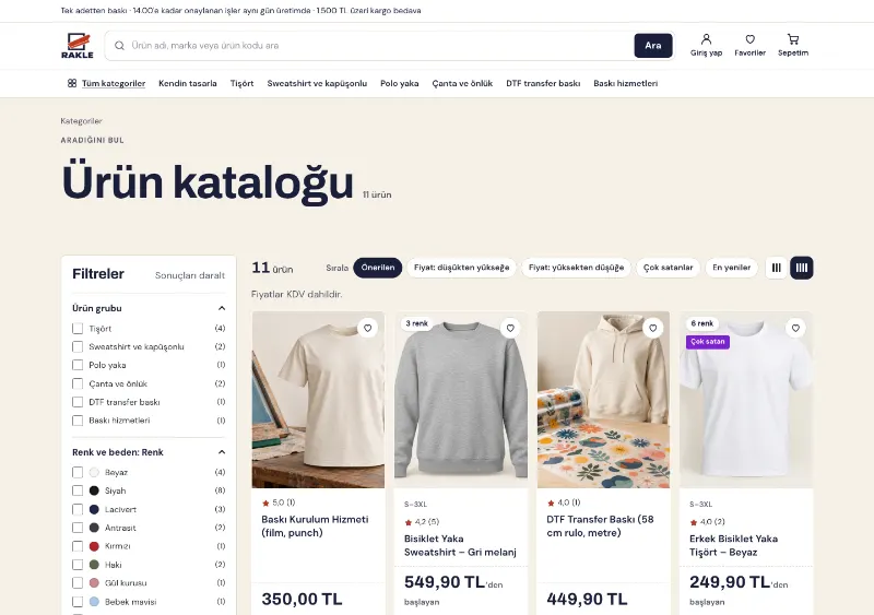 Elek teması kategori sayfası