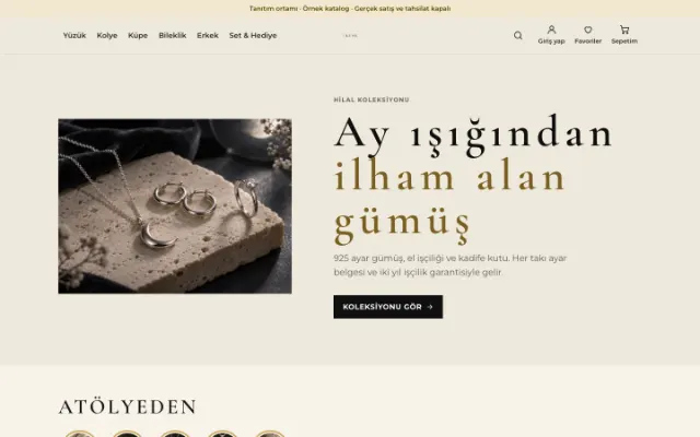 Lune Gümüş ana sayfası