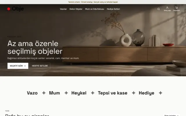 Obje Tasarım & Hediye ana sayfası