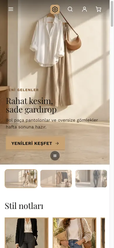 Podyum teması telefonda
