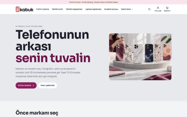 Kabuk Kılıf Stüdyosu ana sayfası