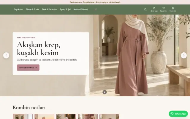 Nehir Tesettür ana sayfası