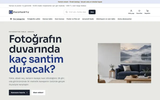 Paspartu Tablo Atölyesi ana sayfası