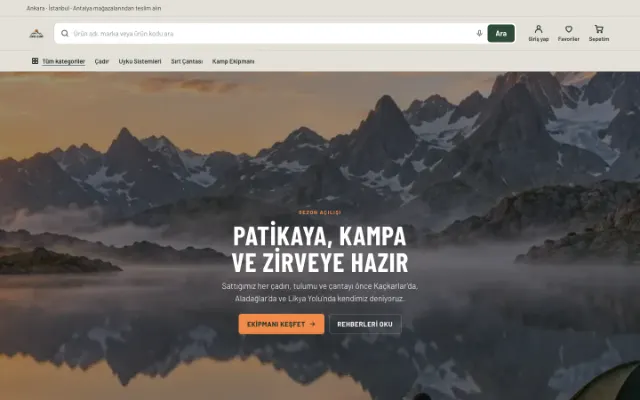Zirve Kamp ana sayfası